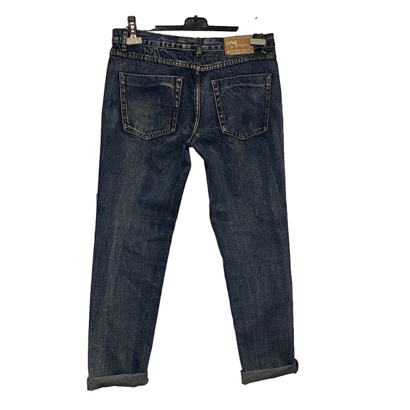 ONE By ONE TEASPOON Awesome Baggies Distressed Dark Wash Blue Jeans Grunge 28 - Picture 8 of 16